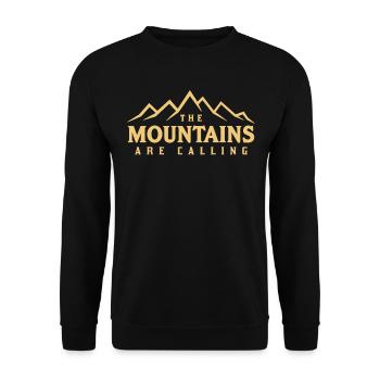 LES MONTAGNES APPELLENT Dire Déclaration - Sweat-shirt Unisexe - noir - Devant - Alina (178cm) & Michal (187cm)