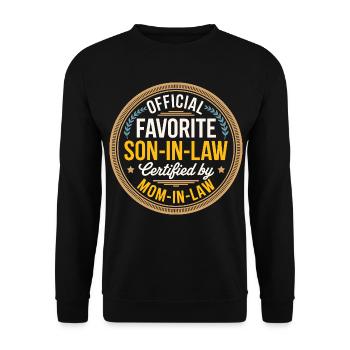 Son In Law Certified Mom Funny Family - Unisex Sweatshirt - black - Front - Alina (178cm) & Michal (187cm)