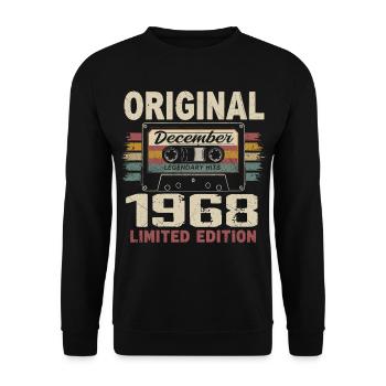 Cadeau D'anniversaire Décembre 1968 - Sweat-shirt Unisexe - noir - Devant - Alina (178cm) & Michal (187cm)