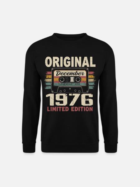 Cadeau D'anniversaire Décembre 1976 - Sweat-shirt Unisexe - noir