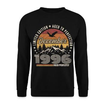 Décembre 1996 Édition Originale Cadeau décembre  - Sweat-shirt Unisexe - noir - Devant - Alina (178cm) & Michal (187cm)