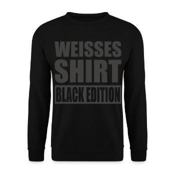 White Shirt Black Edition - Unisex Pullover - Schwarz - Vorne - Alina (178cm) & Michal (187cm)