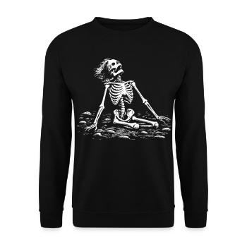 Art squelette Design gothique foncé Mystique - Sweat-shirt Unisexe - noir - Devant - Alina (178cm) & Michal (187cm)