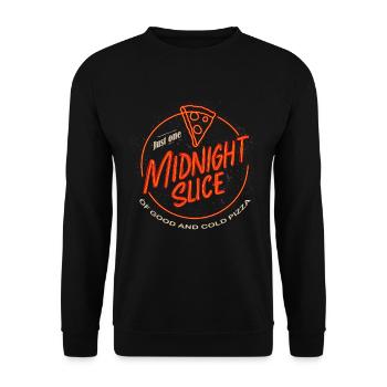 Midnight Slice - Unisex Pullover - Schwarz - Vorne - Alina (178cm) & Michal (187cm)