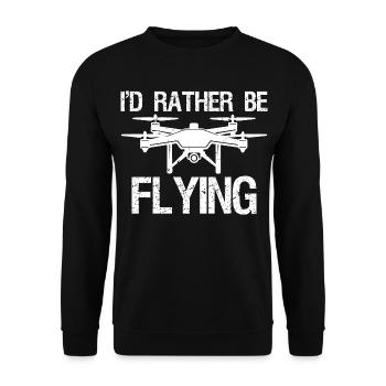 I'd rather be flying - Unisex Pullover - Schwarz - Vorne - Alina (178cm) & Michal (187cm)