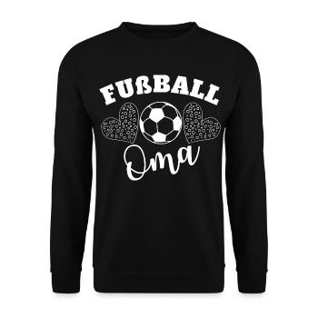 Soccer Granny Heart Design - Unisex Sweatshirt - black - Front - Alina (178cm) & Michal (187cm)