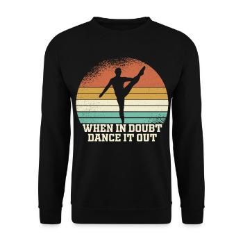 Danse du doute Rétro Coucher de soleil - Sweat-shirt Unisexe - noir - Devant - Alina (178cm) & Michal (187cm)