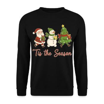 Es ist der Weihnachtsspaß der Saison - Unisex Pullover - Schwarz - Vorne - Alina (178cm) & Michal (187cm)