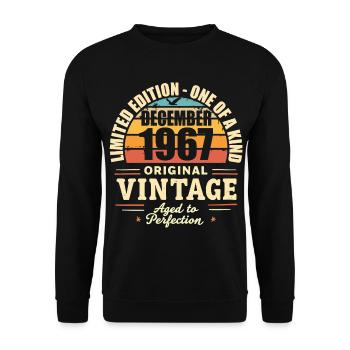 fête d anniversaire décembre 1967 - december 1967 - Sweat-shirt Unisexe - noir - Devant - Alina (178cm) & Michal (187cm)