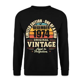 fête d anniversaire décembre 1974 - december 1974 - Sweat-shirt Unisexe - noir - Devant - Alina (178cm) & Michal (187cm)