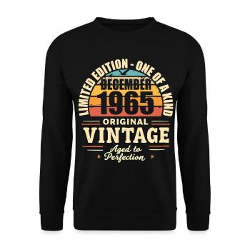 fête d anniversaire décembre 1965 - december 1965 - Sweat-shirt Unisexe - noir - Devant - Alina (178cm) & Michal (187cm)