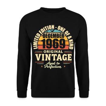 fête d anniversaire décembre 1969 - december 1969 - Sweat-shirt Unisexe - noir - Devant - Alina (178cm) & Michal (187cm)