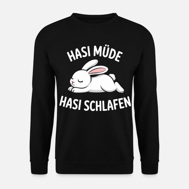Bunny Tired Bunny Sleeping - Unisex Sweatshirt - black