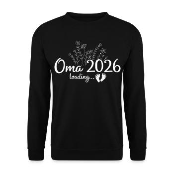 Grandma-to-be 2026 - Announce pregnancy - Unisex Sweatshirt - black - Front - Alina (178cm) & Michal (187cm)