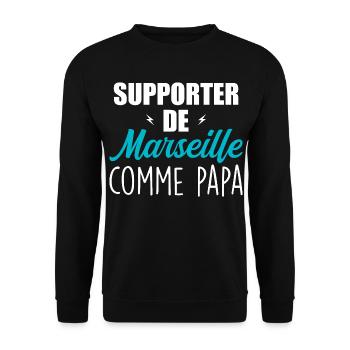 Enfant Humour Marseillais Supporter de Marseille - Sweat-shirt Unisexe - noir - Devant - Alina (178cm) & Michal (187cm)