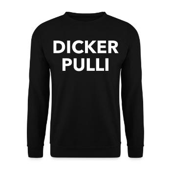 Thick Sweater Contrast Typo - Unisex Sweatshirt - black - Front - Alina (178cm) & Michal (187cm)