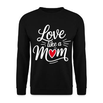 Design de cœur d’amour comme une maman - Sweat-shirt Unisexe - noir - Devant - Alina (178cm) & Michal (187cm)