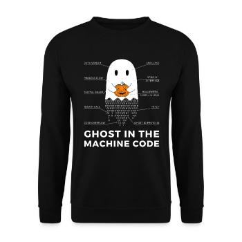 Funny Coder, Programmer Halloween T-Shirt - Unisex Sweatshirt - black - Front - Alina (178cm) & Michal (187cm)