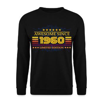 Awesome since 1960 Limited Edition - Unisex Pullover - Schwarz - Vorne - Alina (178cm) & Michal (187cm)