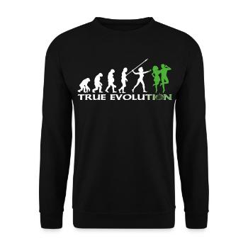 Évolution vers la danse traditionnelle irlandaise - Sweat-shirt Unisexe - noir - Devant - Alina (178cm) & Michal (187cm)