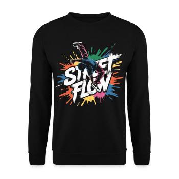 Streetdance Beat – Urban DJ Music Design - Unisex Sweatshirt - black - Front - Alina (178cm) & Michal (187cm)