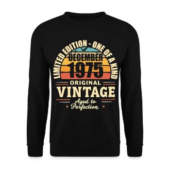 fête d anniversaire décembre 1975 - december 1975 - Sweat-shirt Unisexe - noir - Devant - Alina (178cm) & Michal (187cm)
