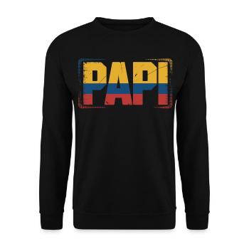 Daddy Colombia Flag – Gift for - Unisex Sweatshirt - black - Front - Alina (178cm) & Michal (187cm)