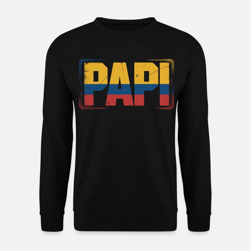  Papi Kolumbien Flagge – Geschenk für - Unisex Pullover - Schwarz