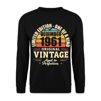 fête d anniversaire décembre 1961 - december 1961 - Sweat-shirt Unisexe - noir - Devant - Alina (178cm) & Michal (187cm)