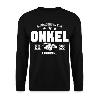 Annonce de grossesse de l’oncle enceinte 2026 - Sweat-shirt Unisexe - noir - Devant - Alina (178cm) & Michal (187cm)