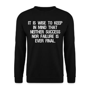 it is wise to keep in mind that neither success - Sweat-shirt Unisexe - noir - Devant - Alina (178cm) & Michal (187cm)