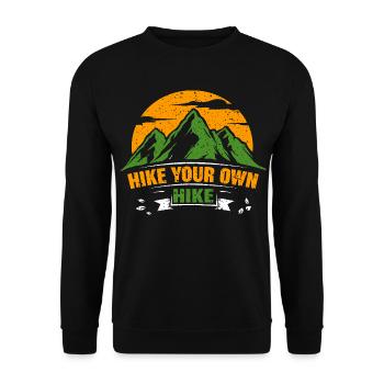 Hike Your Own Hike - Unisex Sweatshirt - black - Front - Alina (178cm) & Michal (187cm)