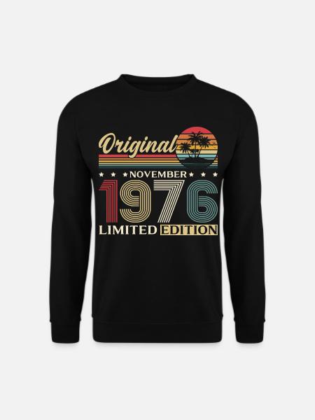 50. Geburtstag Original November Jahrgang 1976 - Unisex Pullover - Schwarz