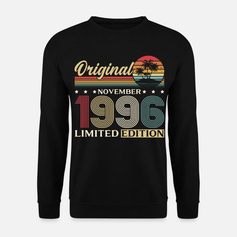 30. Geburtstag Original November Jahrgang 1996  - Unisex Pullover - Schwarz