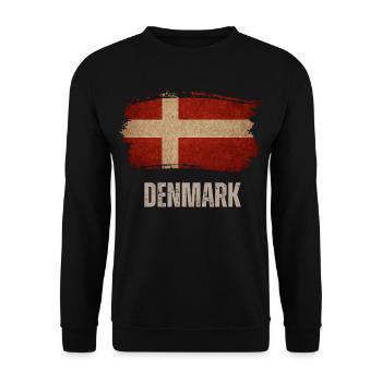 Vintage Danemark, drapeau du Danemark - Sweat-shirt Unisexe - noir - Devant - Alina (178cm) & Michal (187cm)