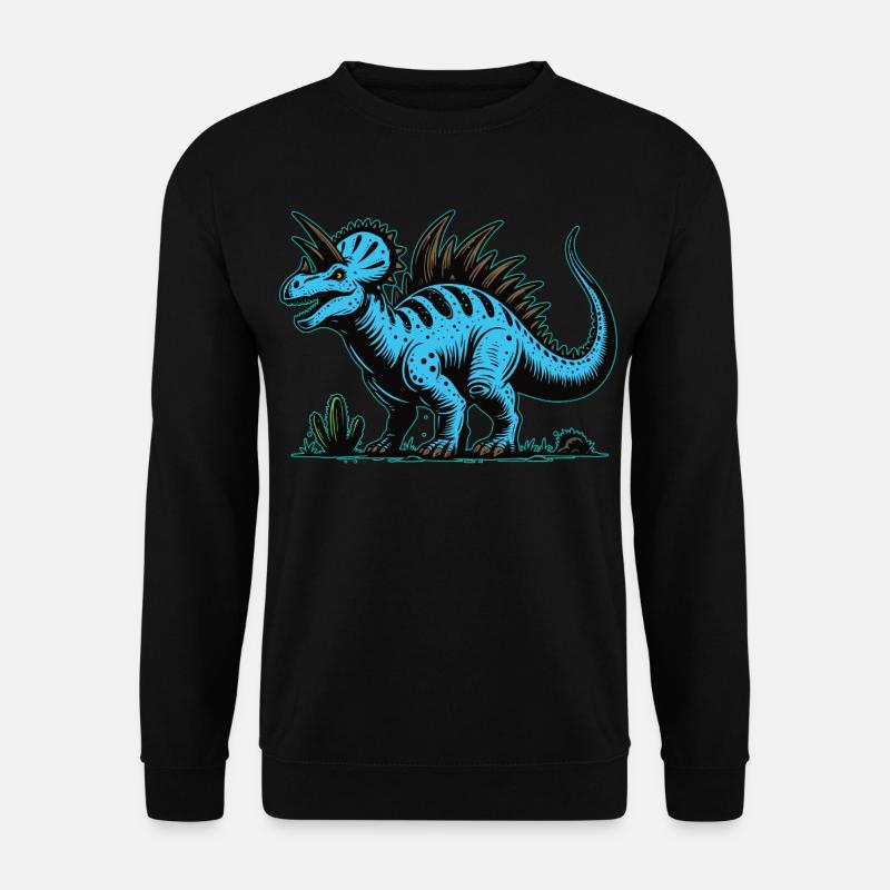 Blauer Mutanten Dinosaurier Design - Unisex Pullover - Schwarz