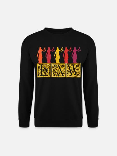 Justitia Anwalt Anwältin Gesetz Vintage Retro - Unisex Pullover - Schwarz