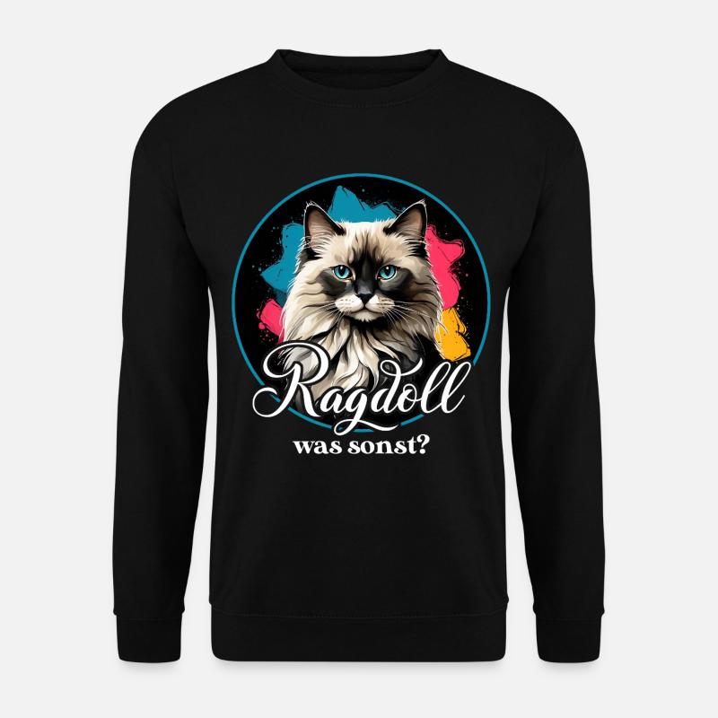 Ragdoll  Katze - Unisex Pullover - Schwarz