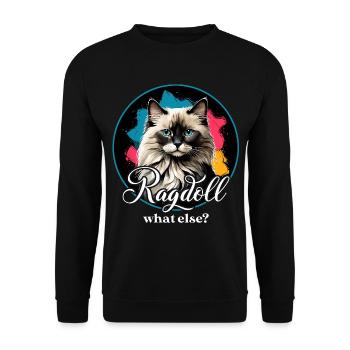 Chat Ragdoll - Sweat-shirt Unisexe - noir - Devant - Alina (178cm) & Michal (187cm)