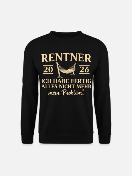Rentner 2026 Hängematte - Rente Abschied - Unisex Pullover - Schwarz