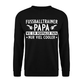 Soccer Coach Dad Father's Day - Unisex Sweatshirt - black - Front - Alina (178cm) & Michal (187cm)