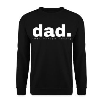 dad. Motiv - Unisex Pullover - Schwarz - Vorne - Alina (178cm) & Michal (187cm)