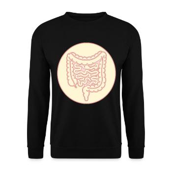 DARM DICKDARM DÜNNDARM - Unisex Pullover - Schwarz - Vorne - Alina (178cm) & Michal (187cm)