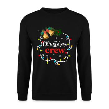 Weihnachts-Crew - Unisex Pullover - Schwarz - Vorne - Alina (178cm) & Michal (187cm)