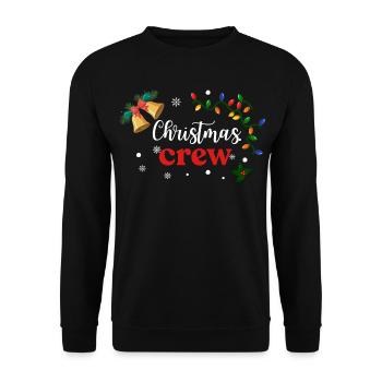 CHRISTMAS CREW - Unisex Sweatshirt - black - Front - Alina (178cm) & Michal (187cm)