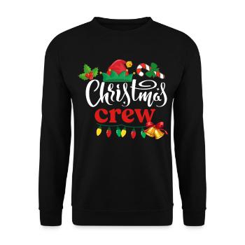 Weihnachts-Crew - Unisex Pullover - Schwarz - Vorne - Alina (178cm) & Michal (187cm)