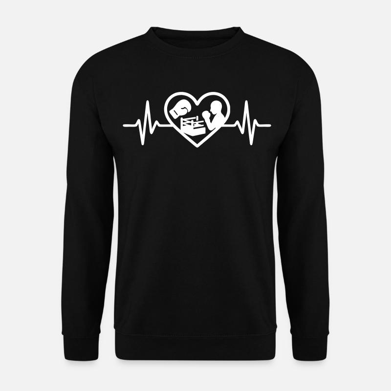 Boxing Heart Glove Ring Silhouette - Unisex Sweatshirt - black