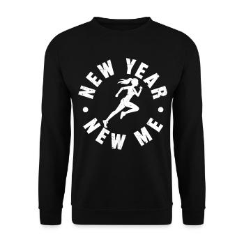 Nouvel An, Nouveau Moi - Sweat-shirt Unisexe - noir - Devant - Alina (178cm) & Michal (187cm)