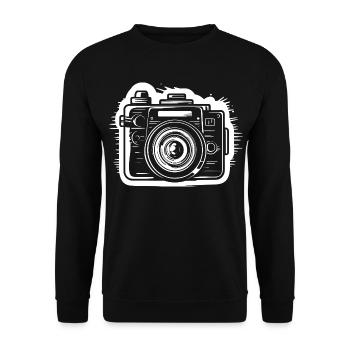 Croquis de caméra - Sweat-shirt Unisexe - noir - Devant - Alina (178cm) & Michal (187cm)