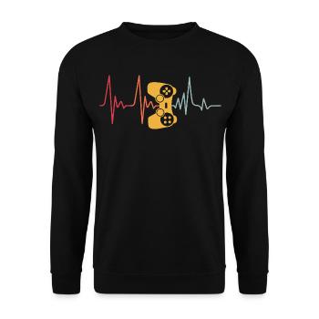 Gamer Game Video Game Blueberry Vintage Gaming - Unisex Sweatshirt - black - Front - Alina (178cm) & Michal (187cm)
